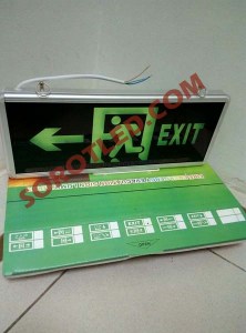 Lampu LED Emergency EXIT Model Kaca